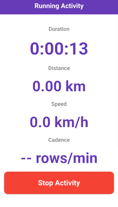 Live activity screenshot